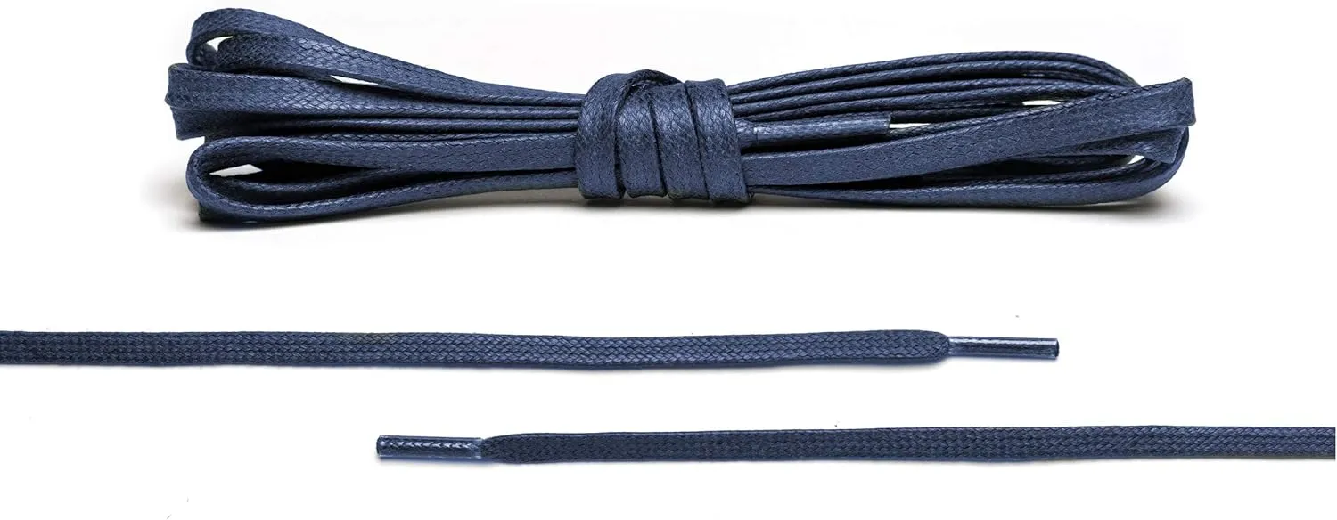 Premium Flat Waxed Cotton Boot Laces - Cobbler's Choice Shoe Laces - Durable and Beautiful!