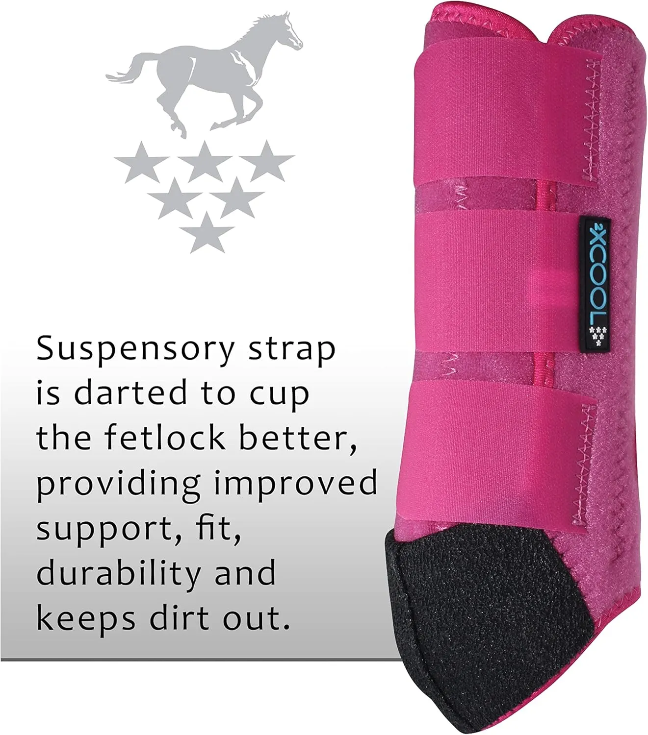 Professional's Choice 2XCOOL Sports Medicine Horse Boots | Protective & Breathable Design for Ultimate Comfort, Durability & Cooling in Active Horses | 2 Pack (Raspberry, Medium)