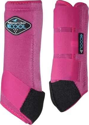 Professional's Choice 2XCOOL Sports Medicine Horse Boots | Protective & Breathable Design for Ultimate Comfort, Durability & Cooling in Active Horses | 2 Pack (Raspberry, Medium)