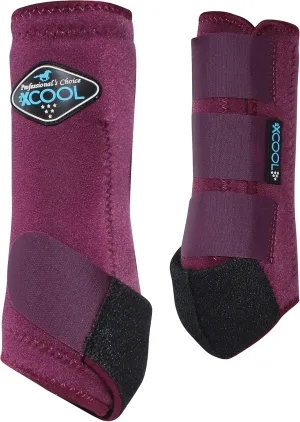Professional's Choice 2XCOOL Sports Medicine Horse Boots | Protective & Breathable Design for Ultimate Comfort, Durability & Cooling in Active Horses | 2 Pack (Wine, Medium)