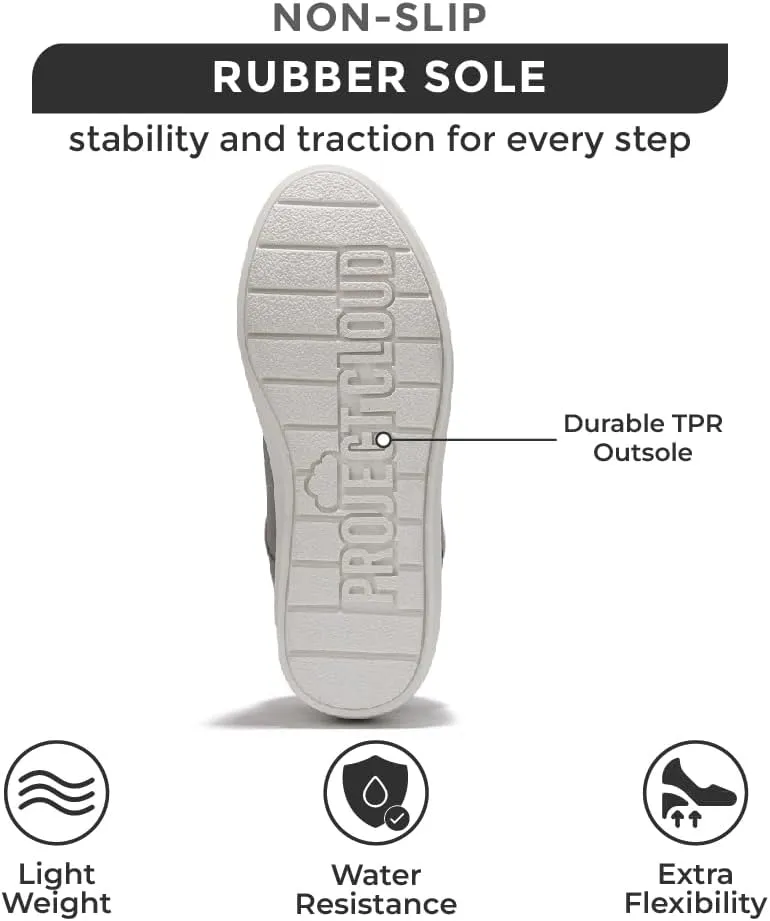Project Cloud Platform Sneakers for Women - Comfortable Time Off Womens Sneakers - Stylish Lace Up Womens Shoes - Non-Slip Tennis Shoes Women Footwear (Bossy)