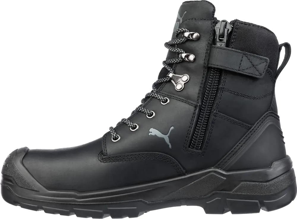 PUMA Men's Conquest Black Soft Toe Industrial Boot, 8.5