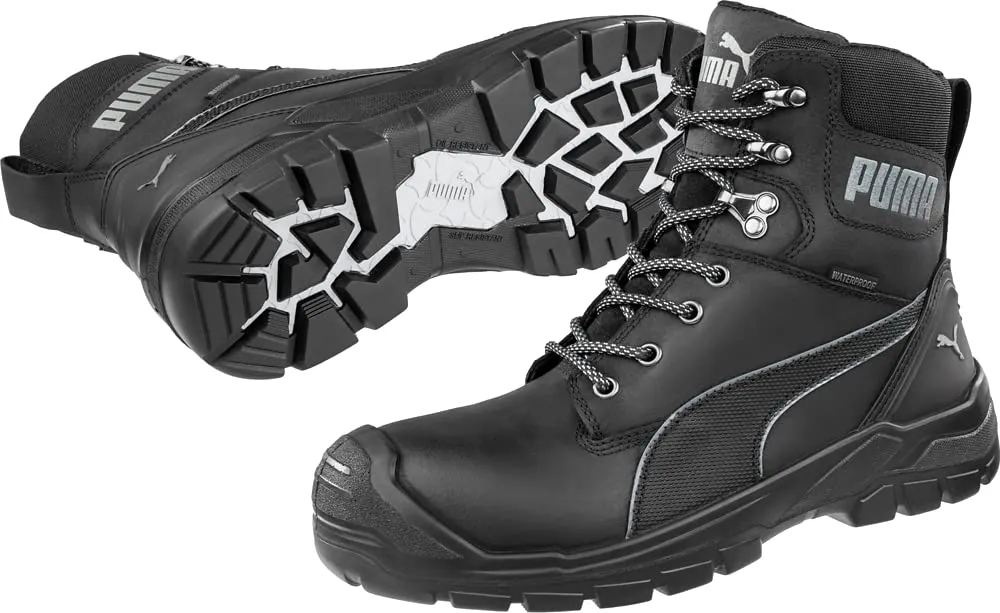 PUMA Men's Conquest Black Soft Toe Industrial Boot, 8.5