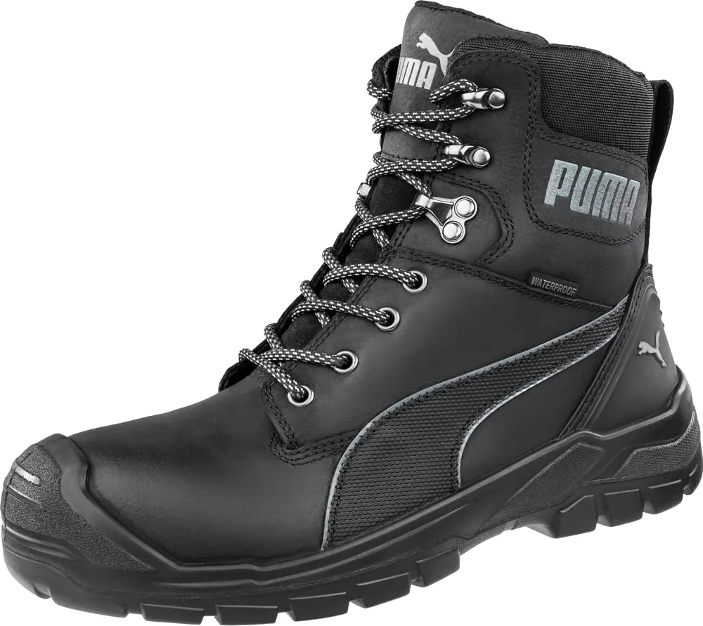 PUMA Men's Conquest Black Soft Toe Industrial Boot, 8.5