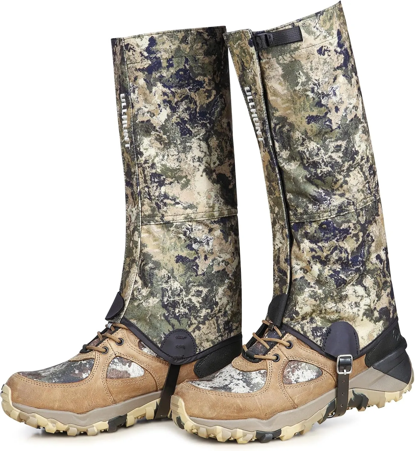 QOGIR Hunting Gaiters Boot Gaiters, Durable Leg Gaiters for Hunting, Waterproof Hiking Gaiters, Adjustable Snow Boot Gaiters