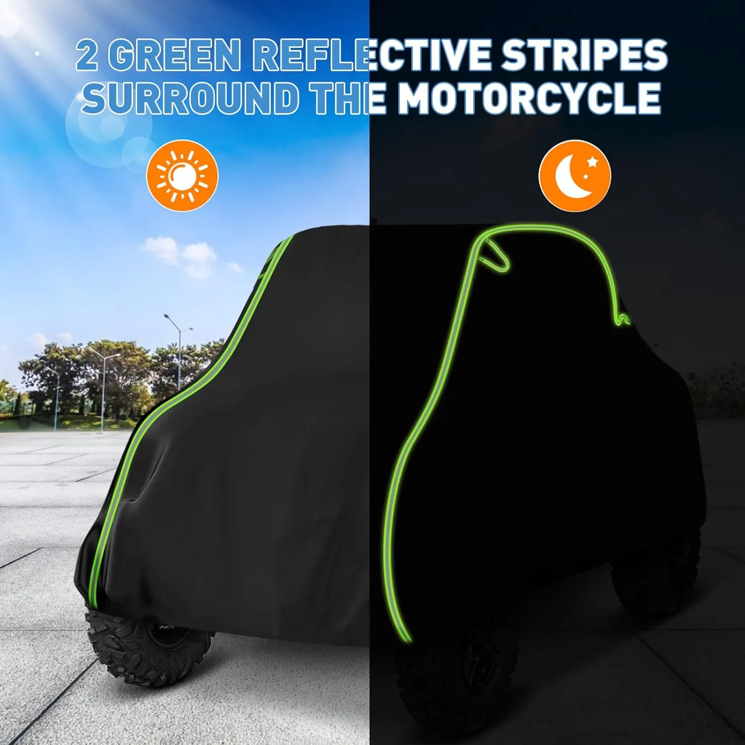 QUNSUNUS UTV Cover 2-3 Seater Compatible with Polaris RZR Cover/Can-Am Defender Cover/Yamaha YXZ Cover All-Weather Protection Heavy Duty Cover 130"" x 64"" x 72"", XB456