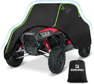 QUNSUNUS UTV Cover 2-3 Seater Compatible with Polaris RZR Cover/Can-Am Defender Cover/Yamaha YXZ Cover All-Weather Protection Heavy Duty Cover 130"" x 64"" x 72"", XB456