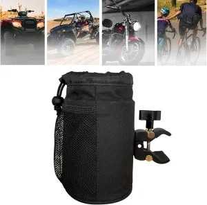 QYMOTO UTV ATV Motorcycle Cup Holder Mountable Water Bottle Drink Holder with 0.6"-1.5" Alligator Medal Clamp on Grab Bar for CFMOTO,Polaris Ranger RZR,Kawasaki Mule Teryx,Honda Pioneer,Can Am,Hisun