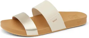 Reef Women's Cushion Vista Fashion Slide Sandal, Vegan Leather Strap, Soft Footbed