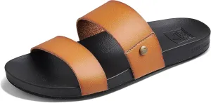 Reef Women's Cushion Vista Fashion Slide Sandal, Vegan Leather Strap, Soft Footbed