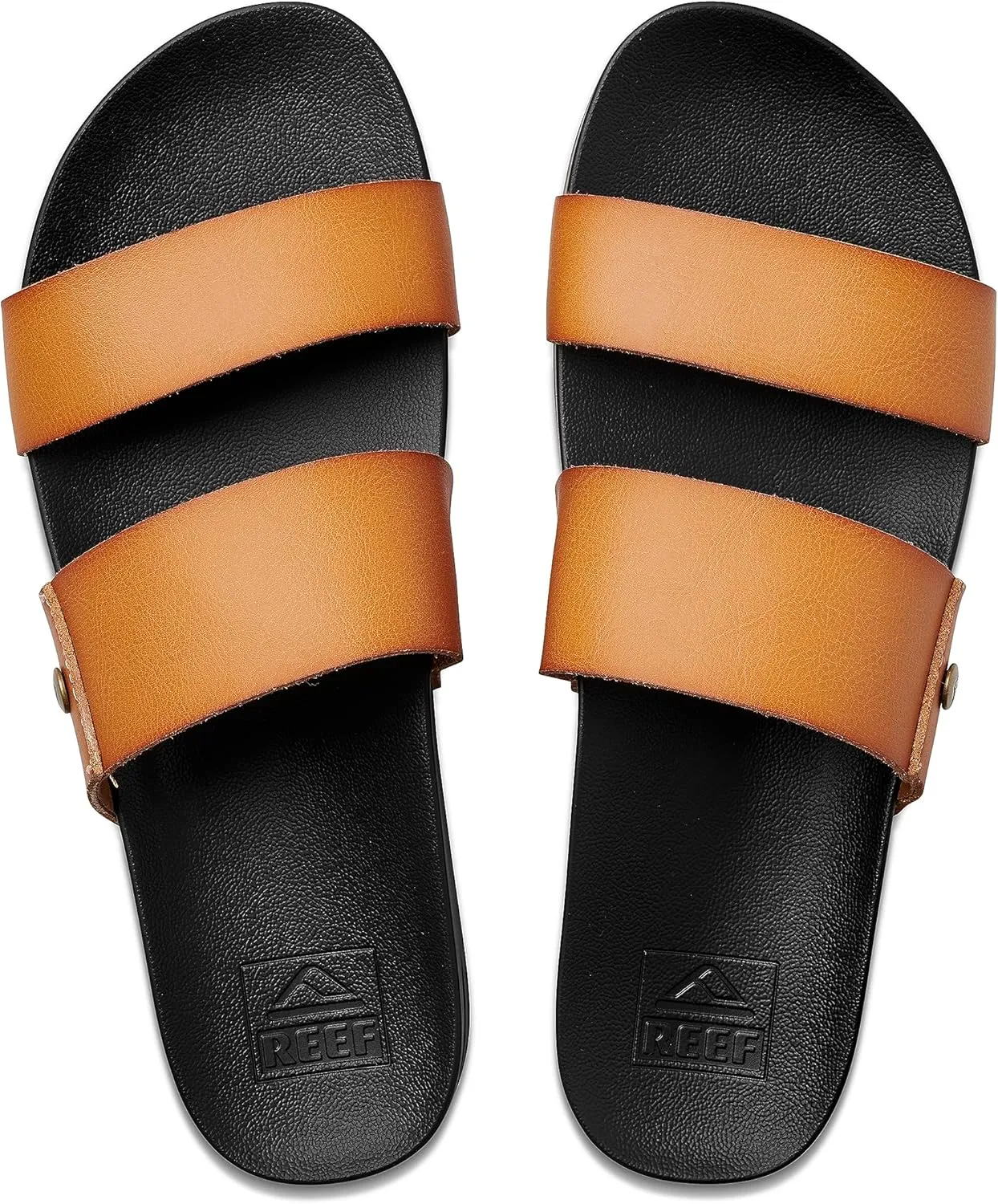 Reef Women's Cushion Vista Fashion Slide Sandal, Vegan Leather Strap, Soft Footbed