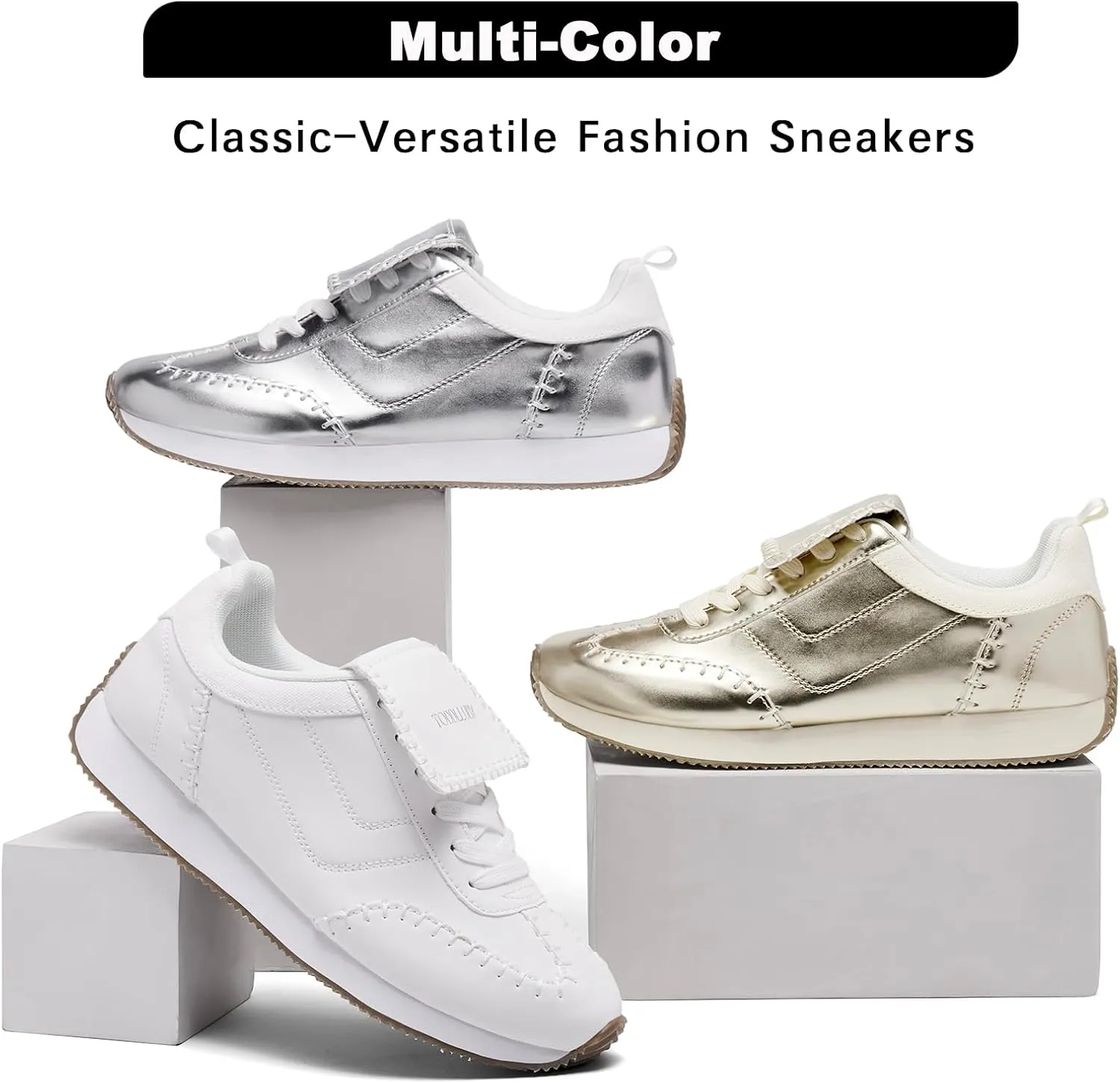 Retro Classic Women's Fashion Sneakers with Memory Foam Insole Stylish & Comfortable Lightweight Leather Fashion Shoes for Women 2025
