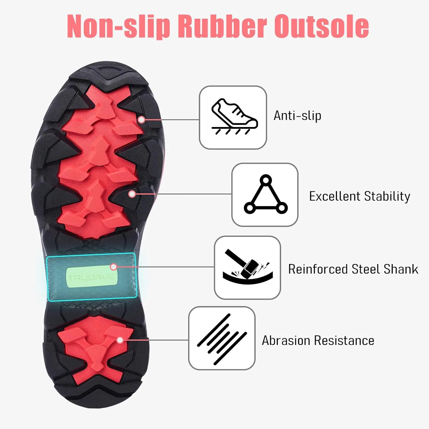 Rubber Rain Boots for Women, 4.5mm Neoprene Insulated Mud Work Boots, Anti-slip Breathable Mid-calf Womens Boots for Garden, Water Fishing, Size 6-11