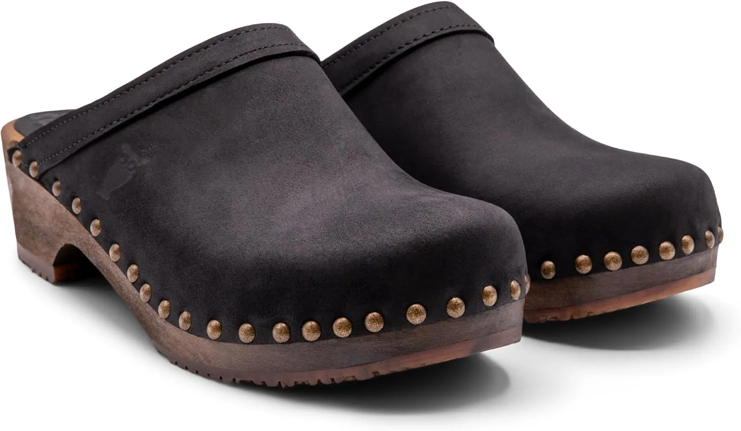 Sandgrens Handmade Swedish Wood Clogs for Women, Low Heel Mule | Athens