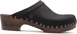 Sandgrens Handmade Swedish Wood Clogs for Women, Low Heel Mule | Athens