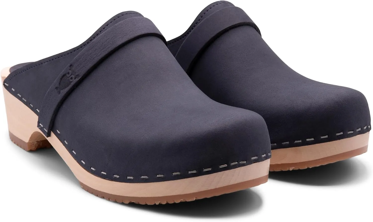 Sandgrens Handmade Swedish Wood Clogs for Women, Low Heel Mule | Tokyo