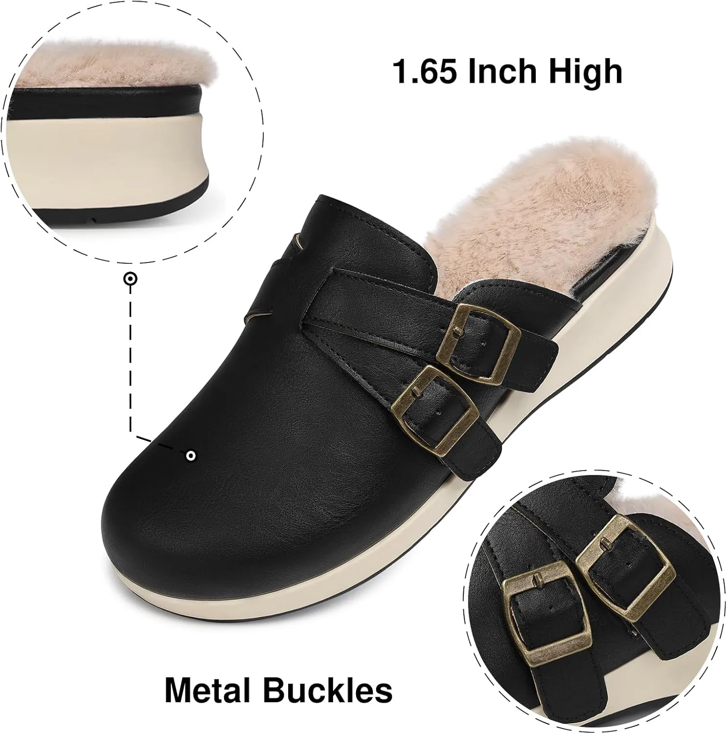 SHIBEVER Clogs for Women Mule Slip-On: Closed Toe Clog - Comfortable Slide Mule
