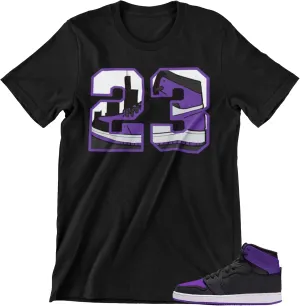 Shirt to Match Jordan 1 Purple Black Colors