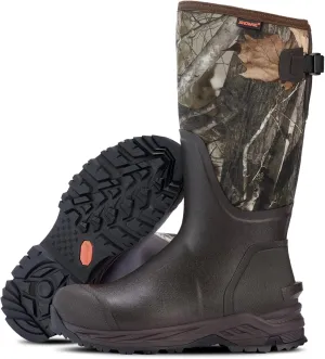 Showave Men's Rubber Hunting Boots, Waterproof Rain Boots Insulated Neoprene Mud Boot, Durable Arctic Outdoor Working Boot with Steel Shank