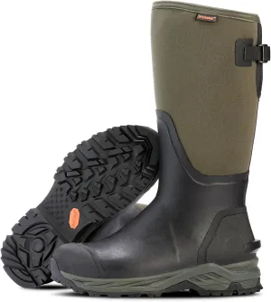 Showave Men's Rubber Hunting Boots, Waterproof Rain Boots Insulated Neoprene Mud Boot, Durable Arctic Outdoor Working Boot with Steel Shank