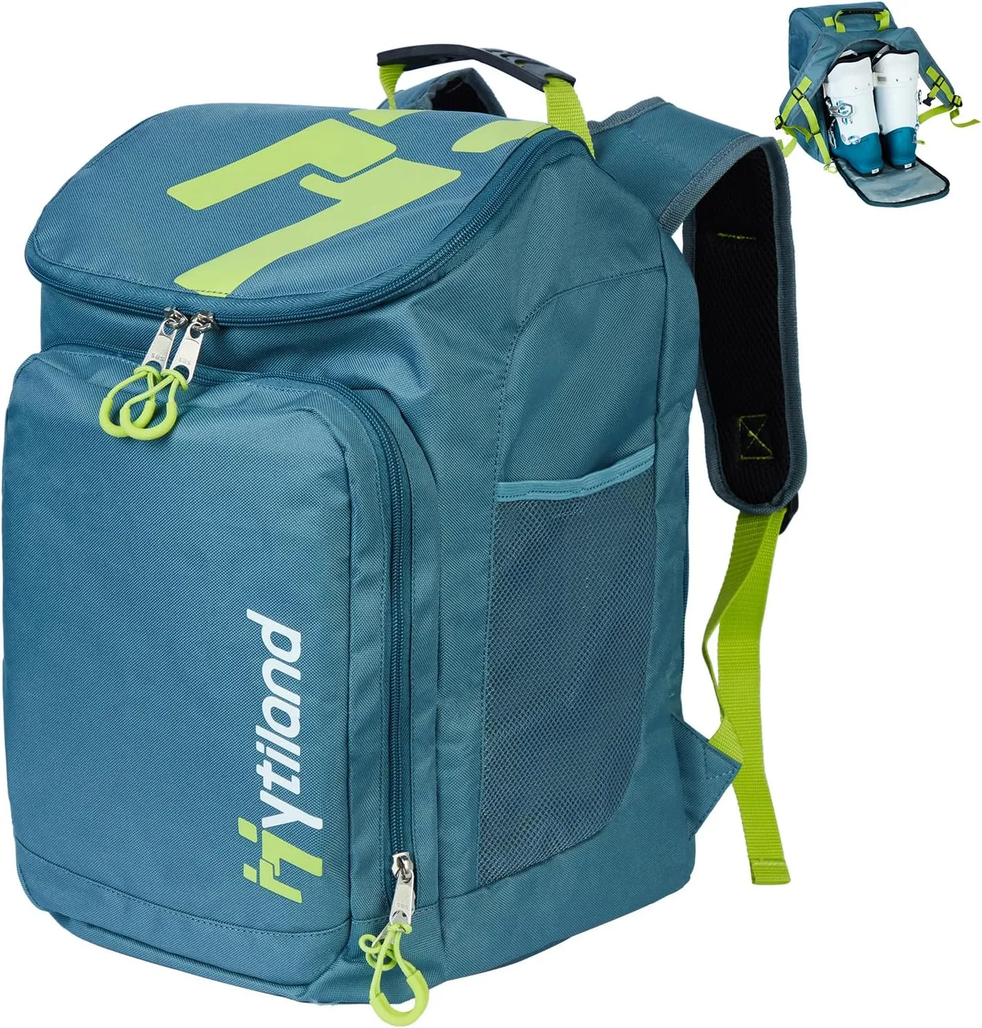 Ski Boot Bag - 32L Ski & Snowboard Boot Travel Backpack for Boots, Helmet, Goggles & Snowsuits