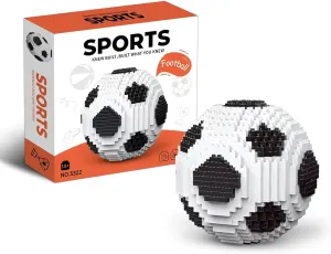 Soccer Building Set for Adults, Soccer Gifts for Kids, Balck & White Ball Décor Model Kit, STEM Toys for Sports Game Fans (850 Pieces)