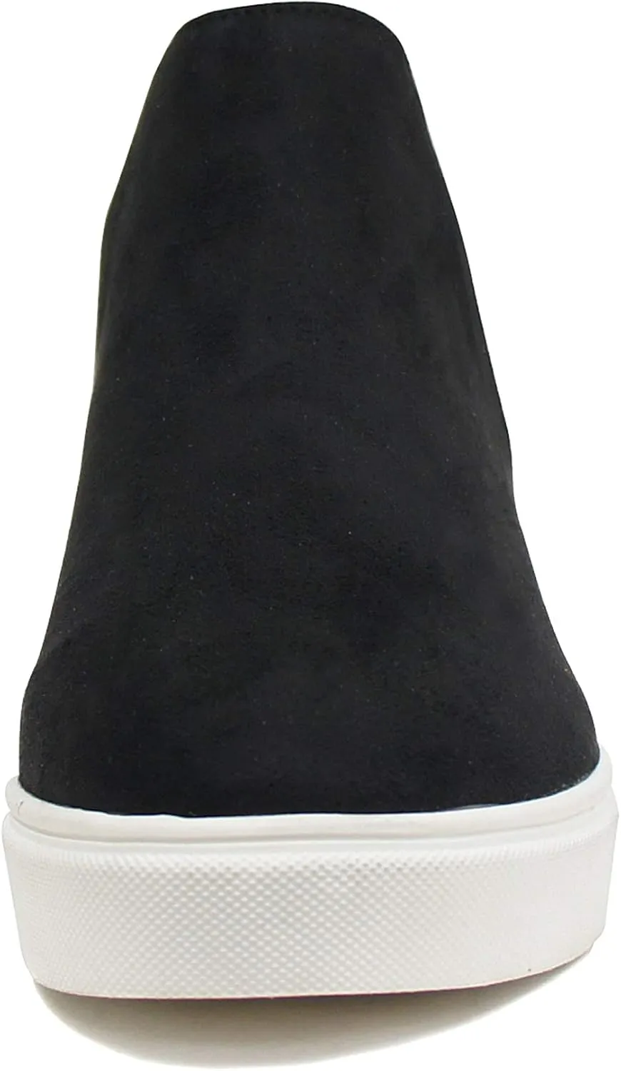 Soda Diana ~ Slip On Hidden Wedge Ankle Boot Fashion Sneaker with Elastic Gore Insets