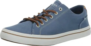 Sperry Mens Shoes Men's Striper II Lace to Toe Seasonal Sneaker, Blue Linen, 4