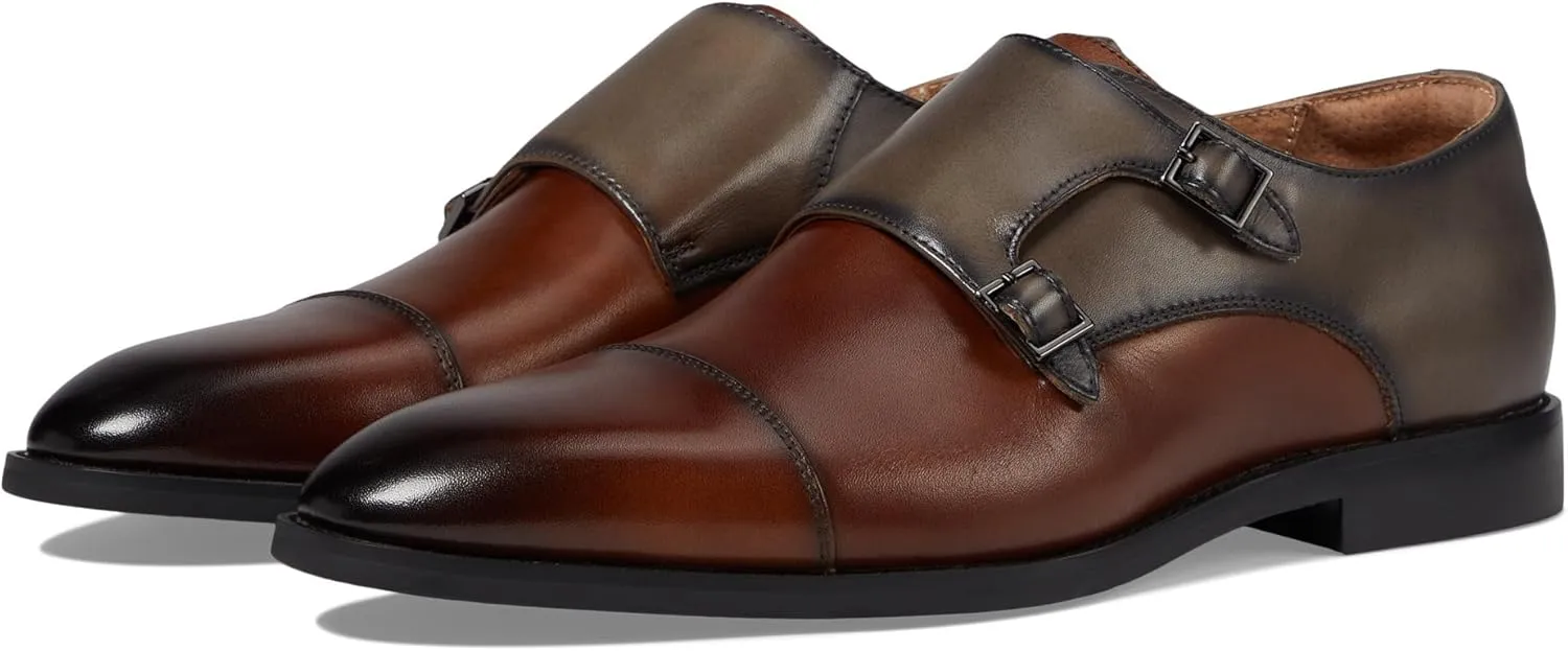 Stacy Adams Men's Raythorne Cap Toe Double Monk Strap Loafer