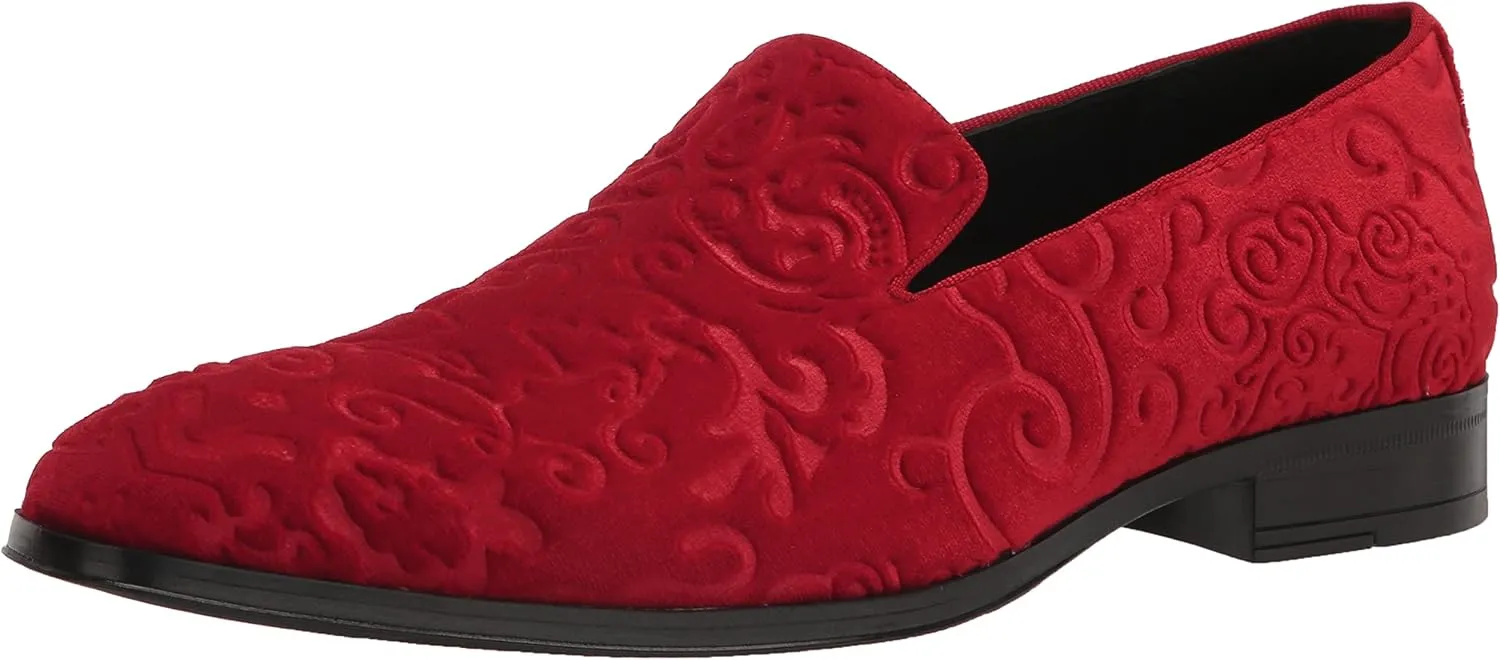 STACY ADAMS Men's Saunders Velour Slip on Loafer