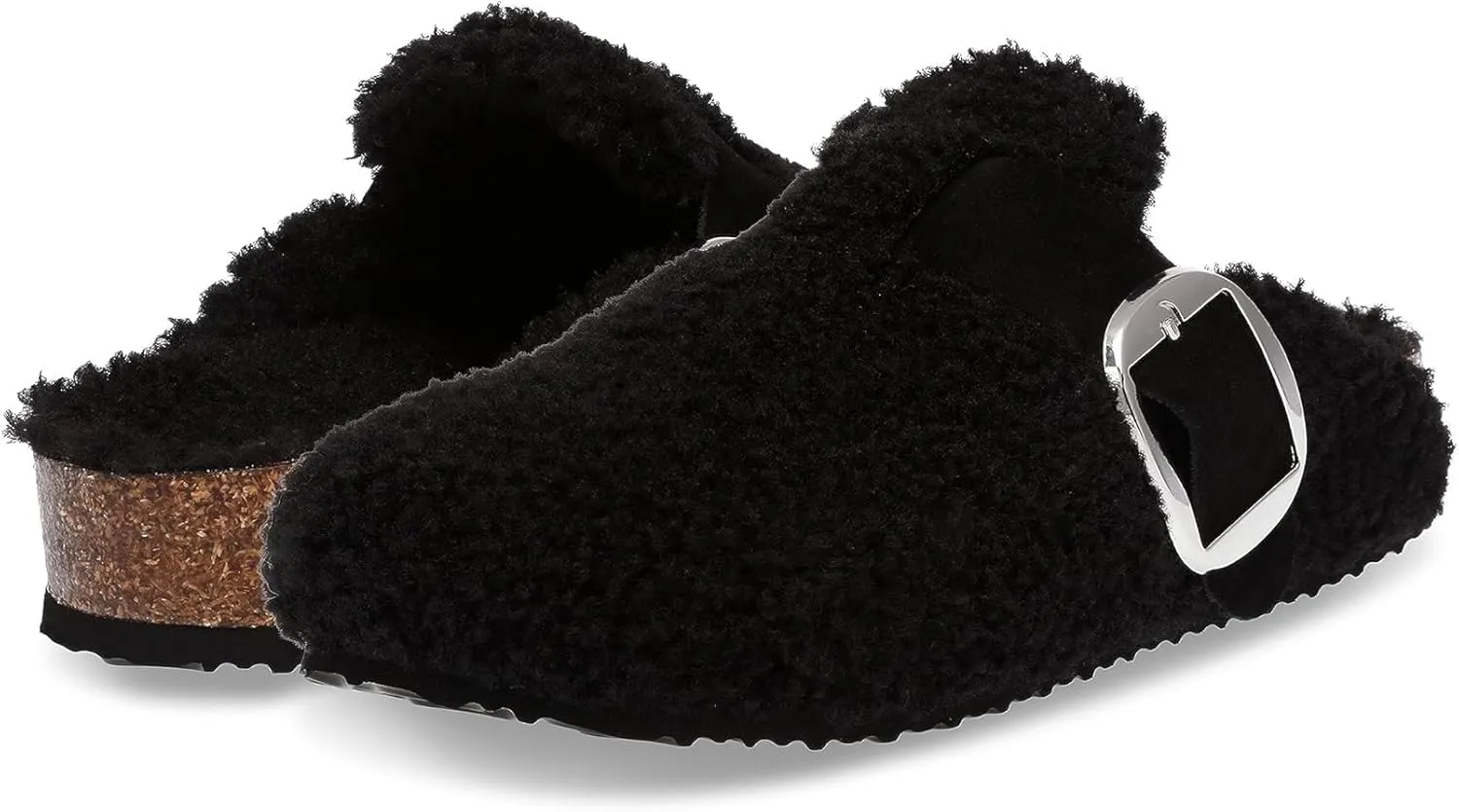 Steve Madden Women's Cuddle Clog, Black, 11