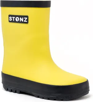 Stonz Rain Boots - Kids Rubber Boots Made with Toxic Free Natural Rubber - Waterproof, Safe Kids Rain Boots For Girls & Boys - Durable & Comfortable For Camping, School & Play.
