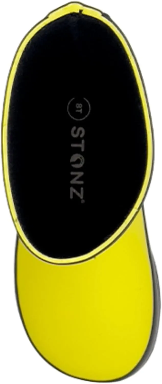 Stonz Rain Boots - Kids Rubber Boots Made with Toxic Free Natural Rubber - Waterproof, Safe Kids Rain Boots For Girls & Boys - Durable & Comfortable For Camping, School & Play.