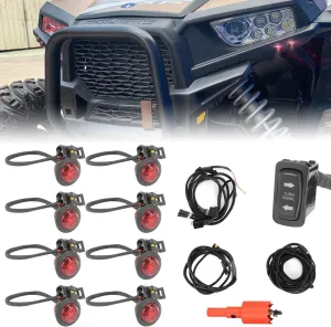 SUNPIE LED Lights for UTV Universal Blinker Kit Compatible with RZR/Ranger/General/Commander/Defender/Pioneer/Talon/Teryx/Mule/YXZ/Viking, UTV Accessories Street Legal Kit