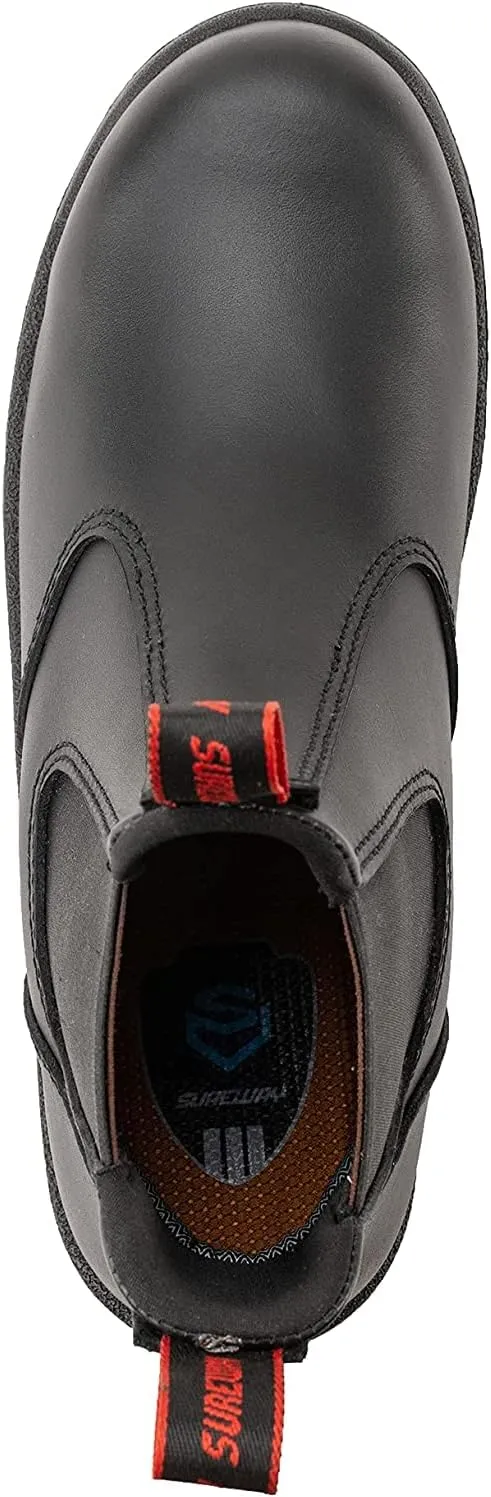 SUREWAY Men's Slip On Work Boots for Men,Upgraded Slip/Water Resistant,Static Dissipative,Fire Station Mechanic Work Boots/Shoes