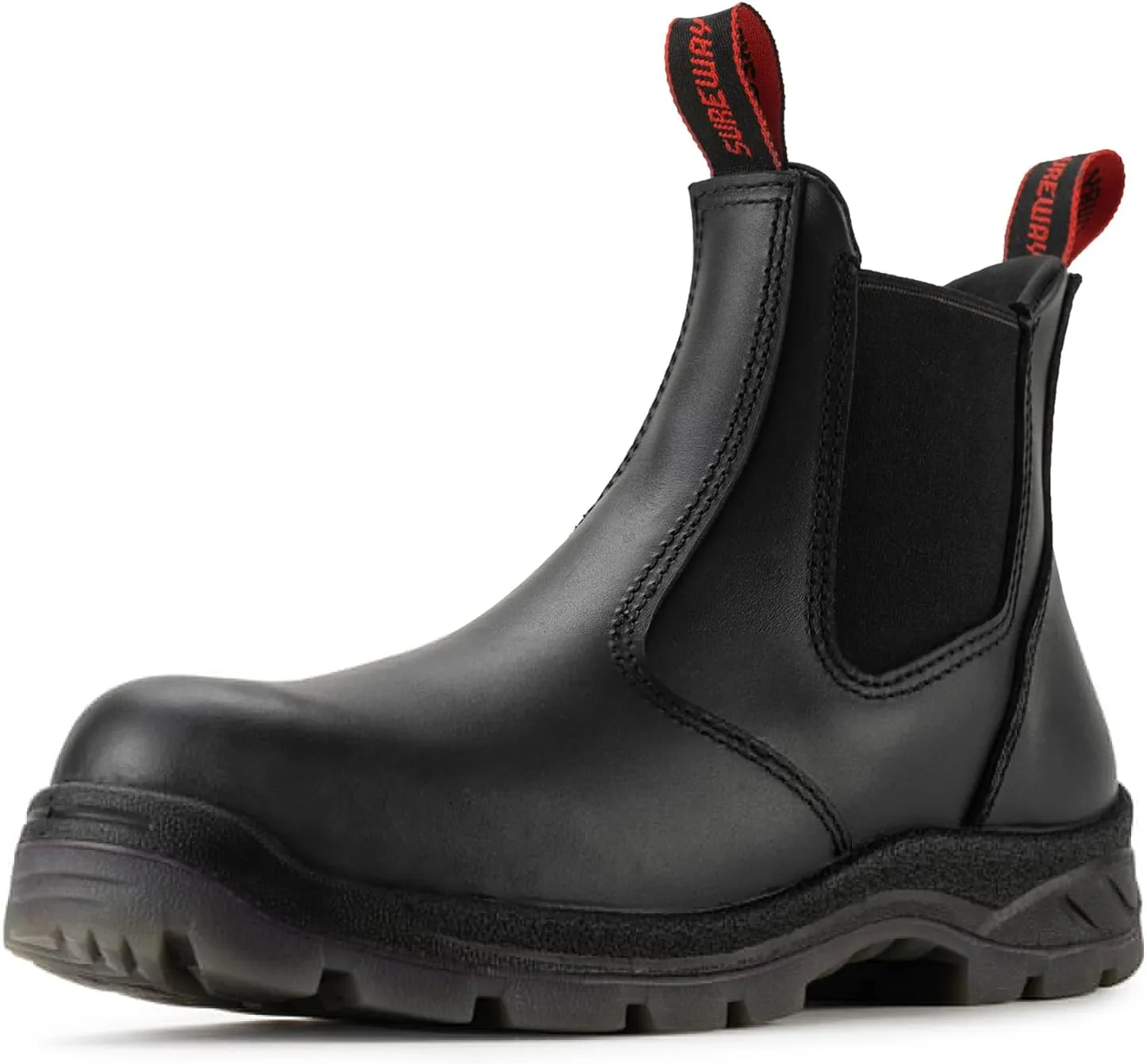 SUREWAY Men's Slip On Work Boots for Men,Upgraded Slip/Water Resistant,Static Dissipative,Fire Station Mechanic Work Boots/Shoes