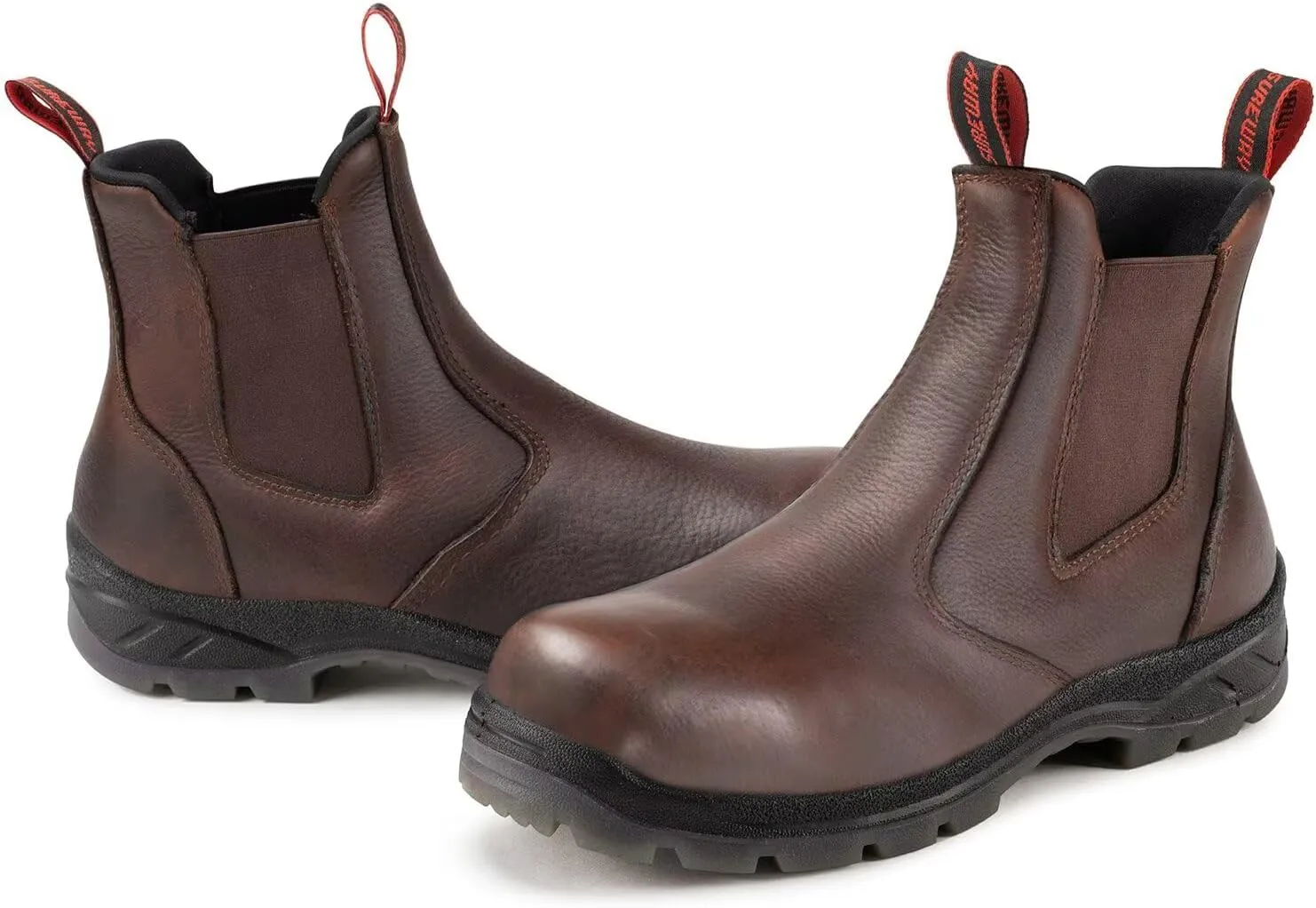 SUREWAY Men's Slip On Work Boots for Men,Upgraded Slip/Water Resistant,Static Dissipative,Fire Station Mechanic Work Boots/Shoes