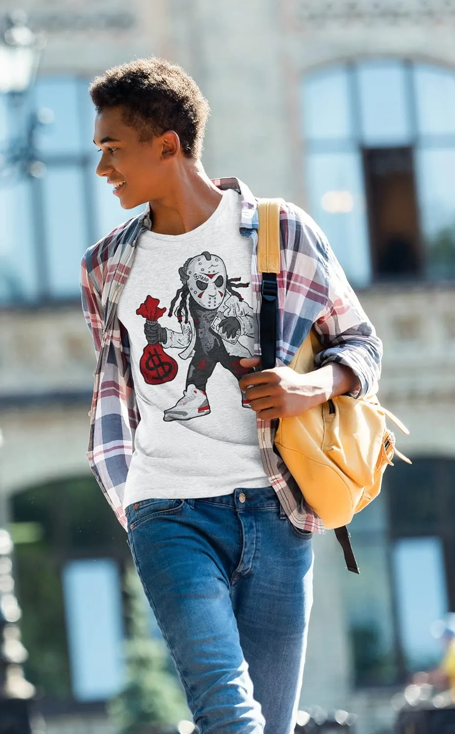 T Shirt to Match Jordan 3 Fire Red Hockey Mask Dude Men's, Jordan 3 Fire Red Tee Matching, Gift for Jordan 3s Tshirt