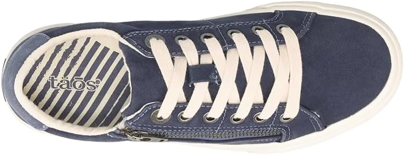 Taos Z Soul Women's Sneaker - Stylish Platform Sneaker with Removable Footbed, Arch Support, Premium Cushioning, Lace-Up Adjustability, and Easy Access Zipper