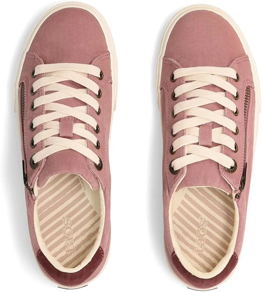 Taos Z Soul Women’s Sneaker - Stylish Platform Sneaker with Removable Footbed, Arch Support, Premium Cushioning, Lace-Up Adjustability, and Easy Access Zipper