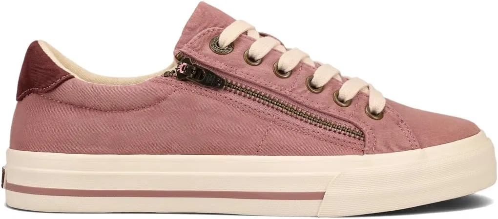 Taos Z Soul Women’s Sneaker - Stylish Platform Sneaker with Removable Footbed, Arch Support, Premium Cushioning, Lace-Up Adjustability, and Easy Access Zipper