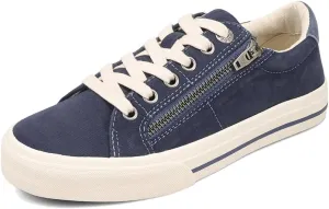 Taos Z Soul Women's Sneaker - Stylish Platform Sneaker with Removable Footbed, Arch Support, Premium Cushioning, Lace-Up Adjustability, and Easy Access Zipper