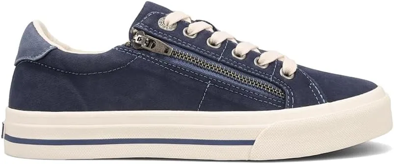 Taos Z Soul Women's Sneaker - Stylish Platform Sneaker with Removable Footbed, Arch Support, Premium Cushioning, Lace-Up Adjustability, and Easy Access Zipper