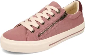 Taos Z Soul Women’s Sneaker - Stylish Platform Sneaker with Removable Footbed, Arch Support, Premium Cushioning, Lace-Up Adjustability, and Easy Access Zipper
