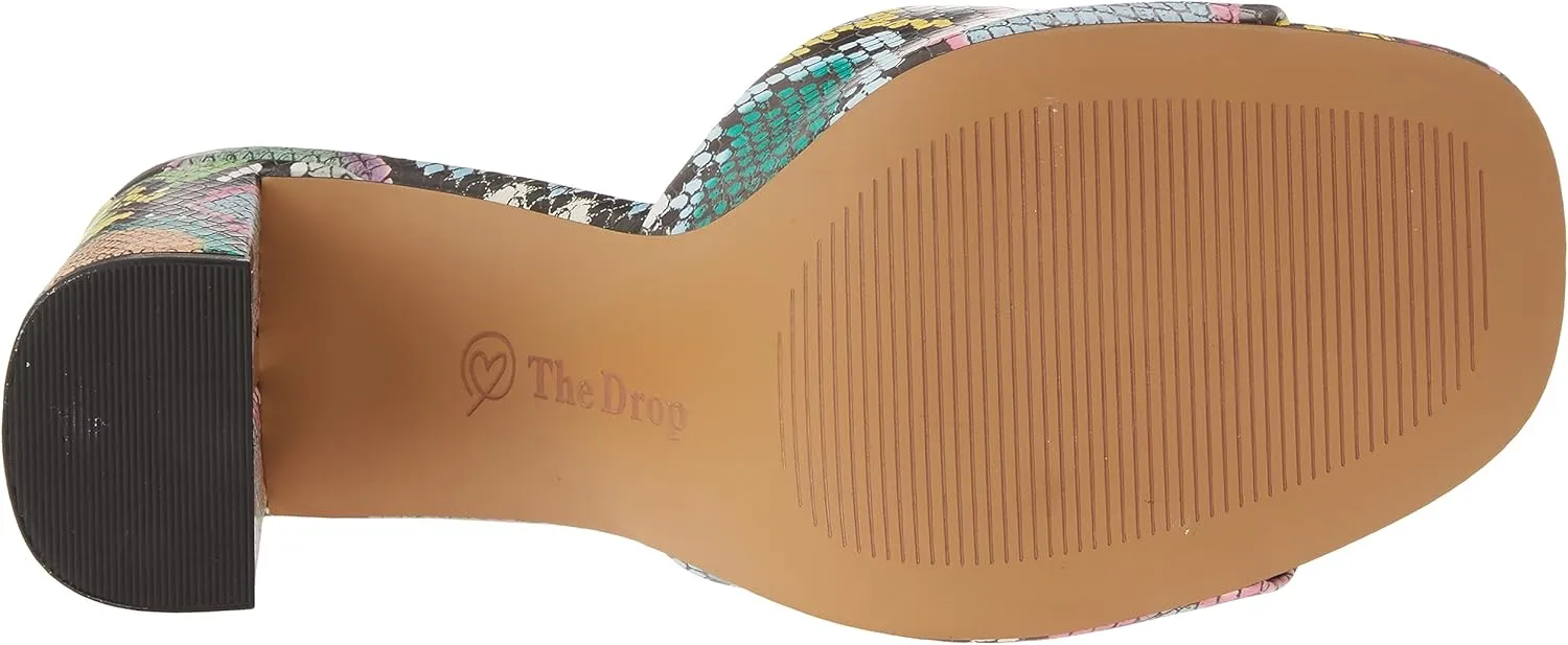The Drop Women's Pattie High Block-Heeled Mule Sandal