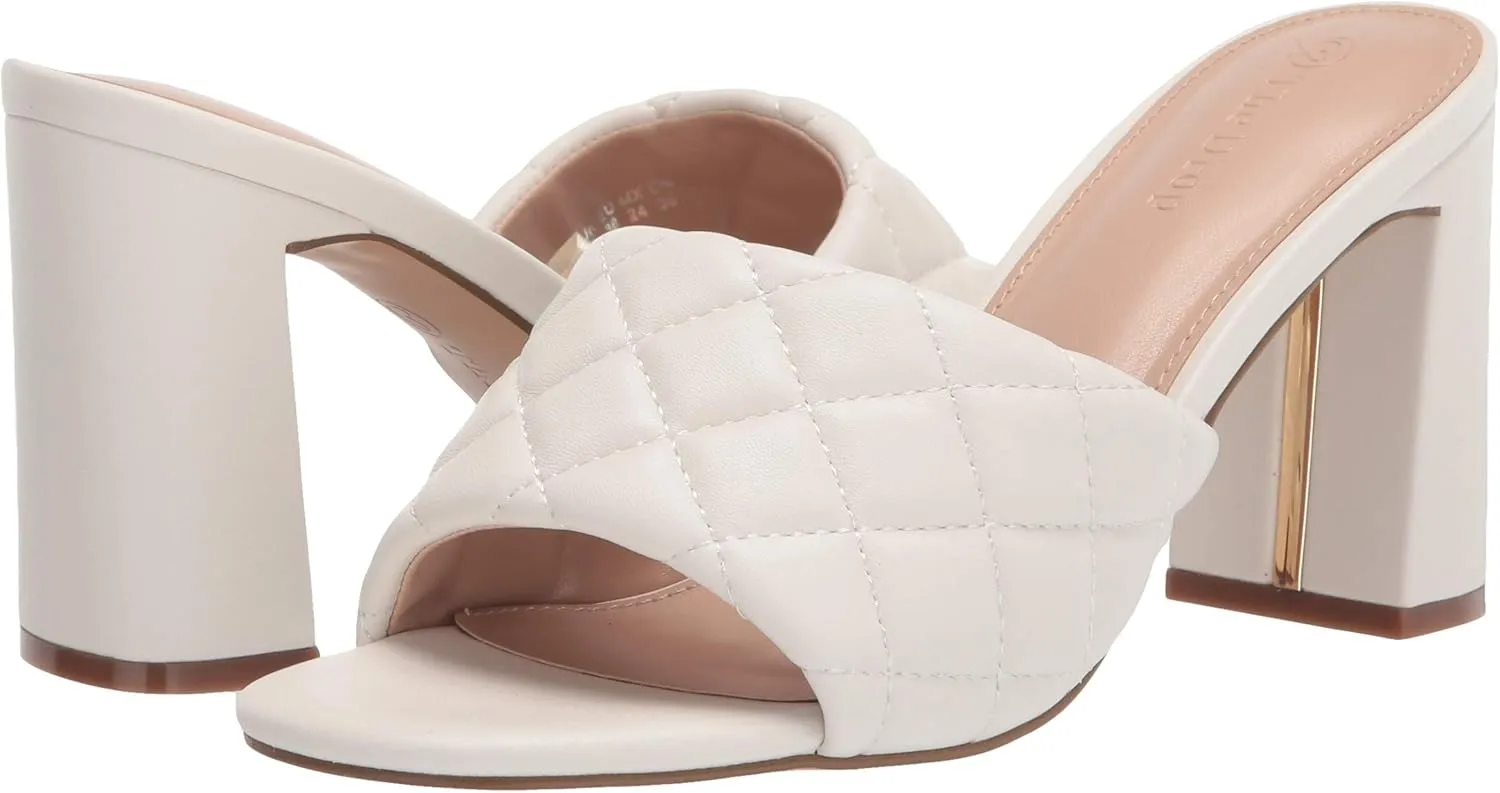 The Drop Women's Pattie High Block-Heeled Mule Sandal