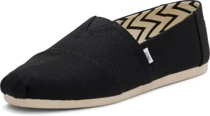 TOMS Men's Alpargata Slip-On Loafer Eco-Friendly Recycled Cotton Canvas, Elastic Gore, Rubber Sole