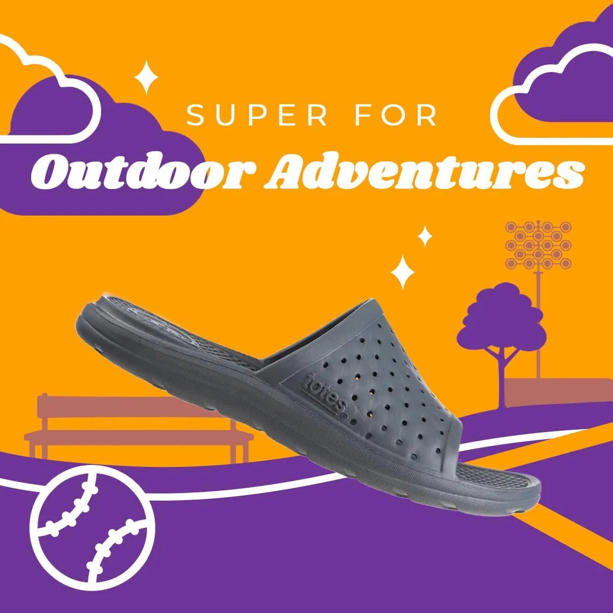 totes Men's Everywear Slide Sandal