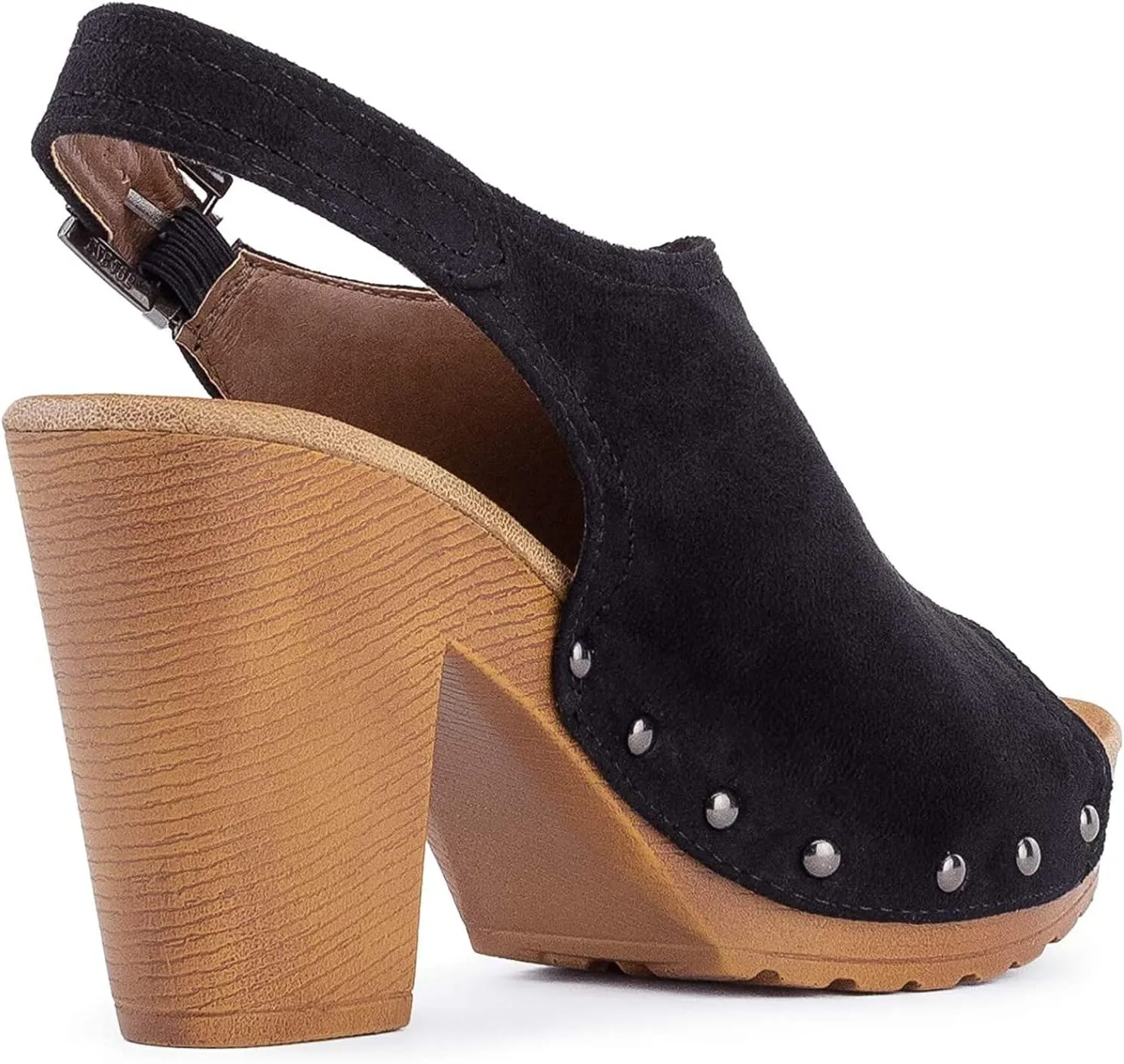 TruFox Women's Platform Chunky Faux Wood Mule Strap Heel Sandals
