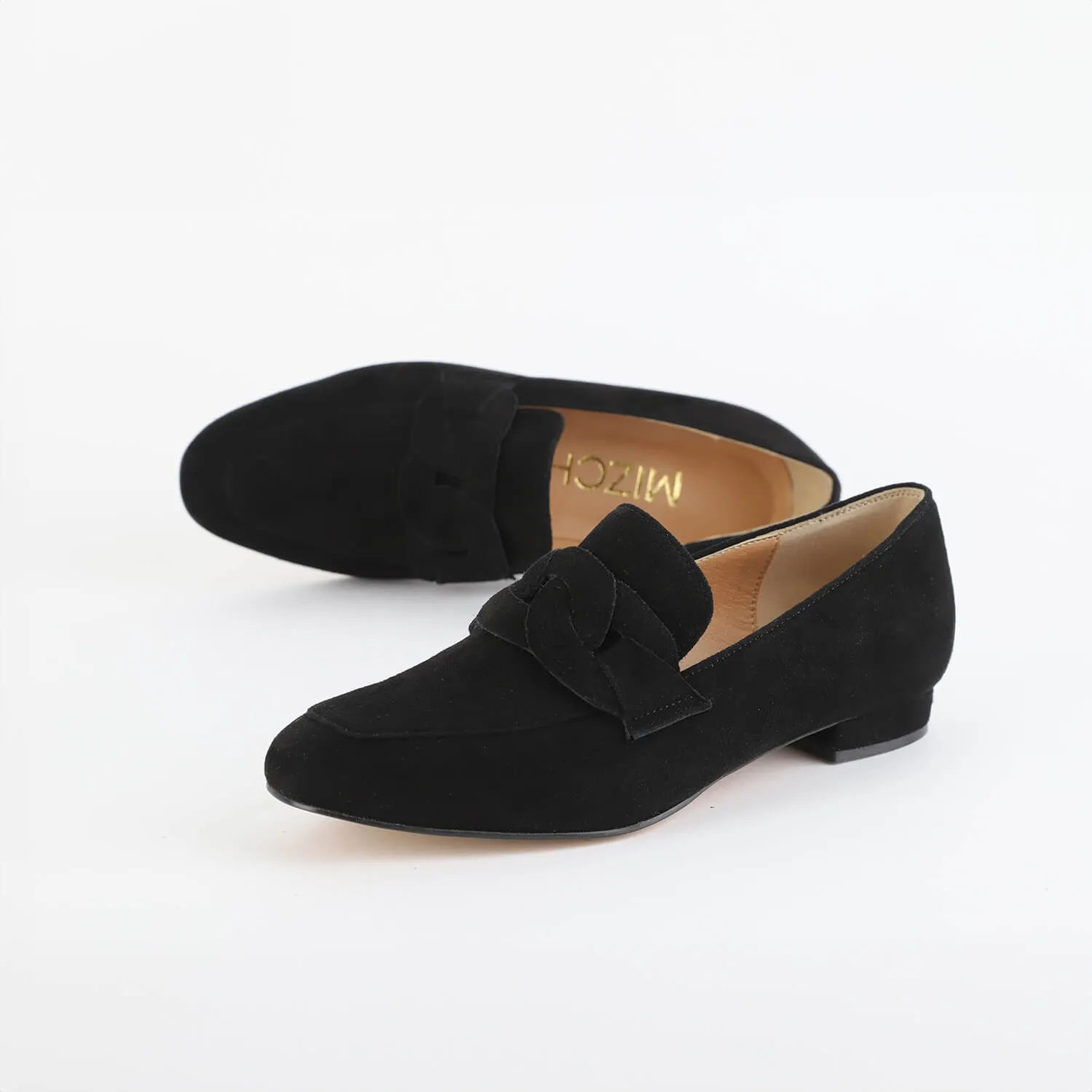 *UK size 2 - AAYWO - green suede, 1.5cm heels